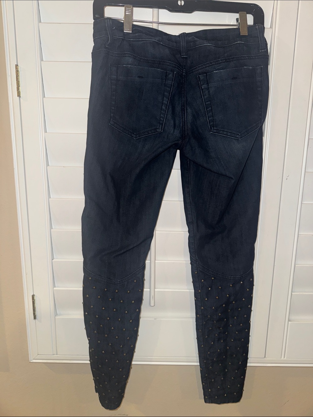 bebe Black Studded Skinny Jeans